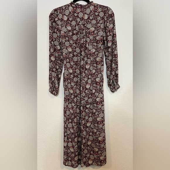 LOFT Floral Long Sleeve Button Up Sundress Size Small - Picture 4 of 5